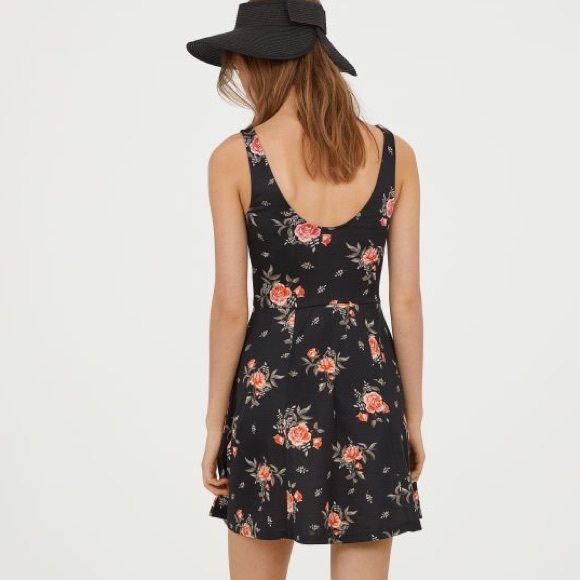 H&M sleeveless jersey dress floral - 10 - Picture 1 of 4